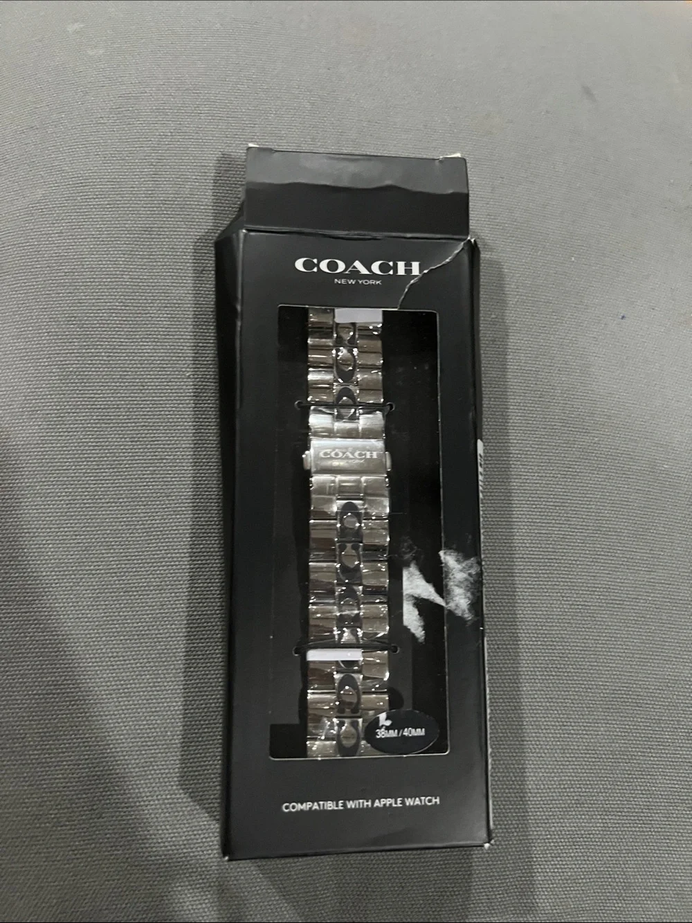 Coach Silver Stainless Steel Link Watch Band